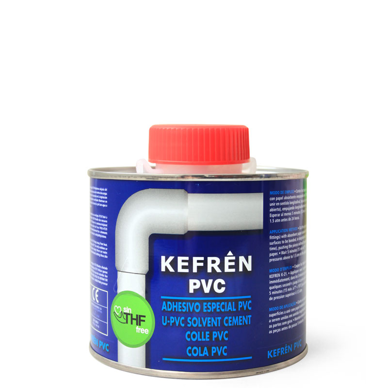 Discutir Esperar algo palanca Pegamento para tubería de PVC – Kefrén PVC Bote 500 ml. – Adhesivos  profesionales